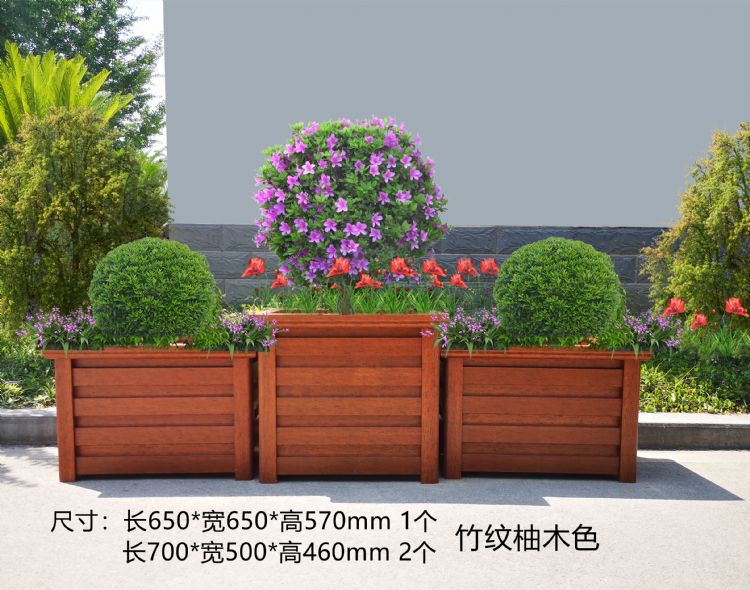 玻璃钢复合材料仿木花箱